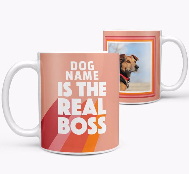 Photo Upload 'Real Boss' - Personalized {breedFullName} Mug